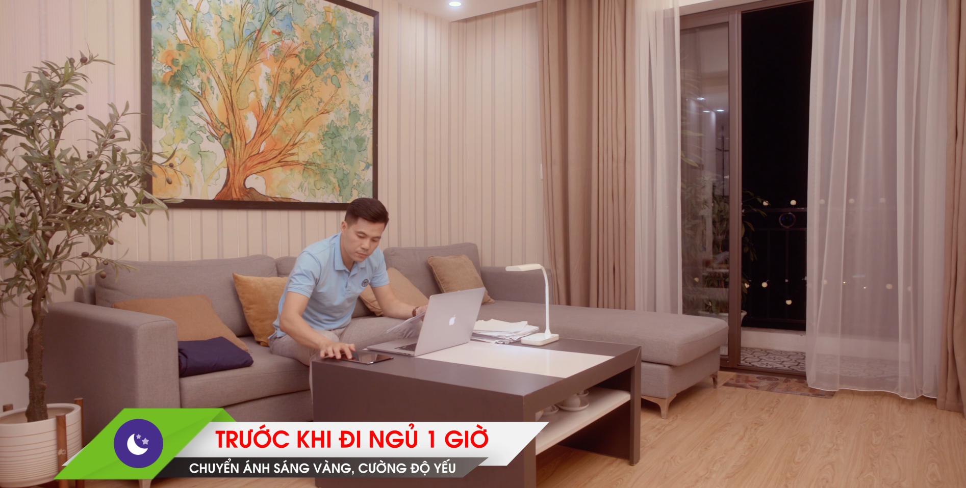 kịch bản chiếu sáng đi ngủ