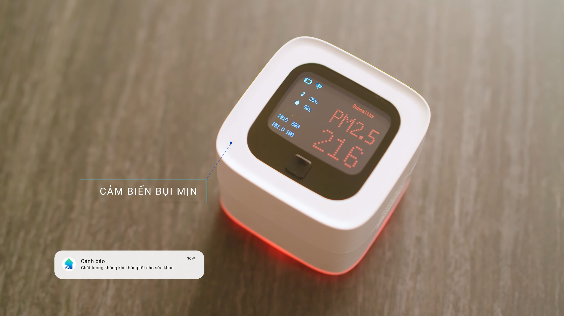 Bộ cảm biến bụi mịn thông minh của Rạng Đông