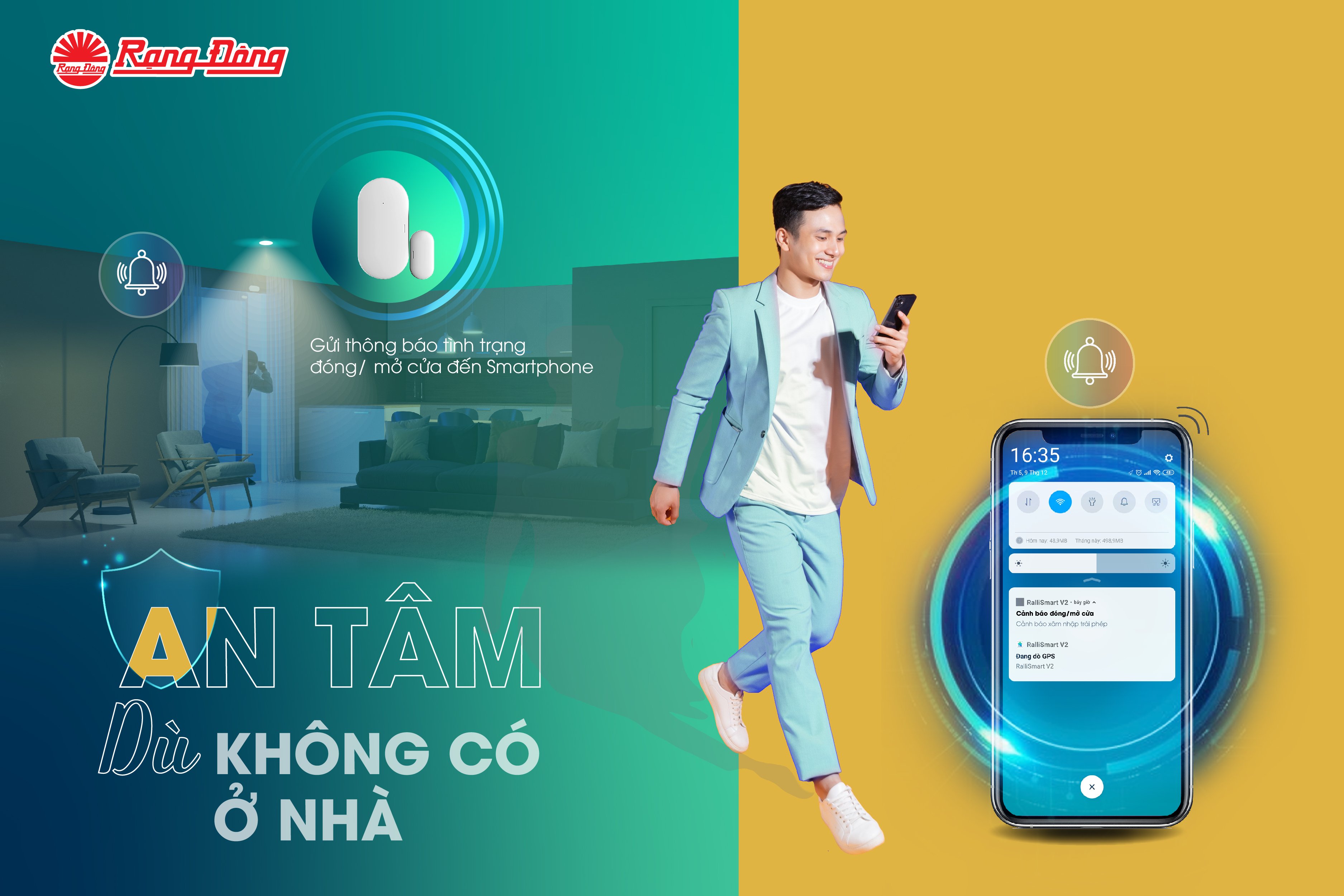 Giải pháp nhà thông minh RalliSmart Rạng Đông đảm bảo an ninh cho người sử dụng