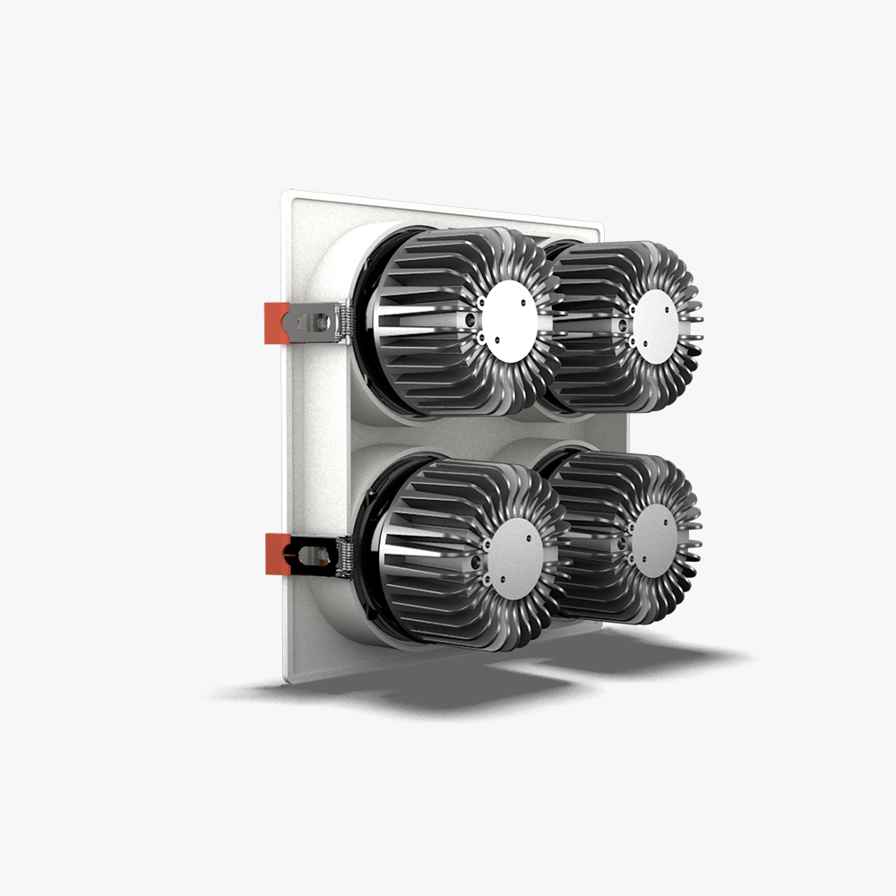 Đèn LED âm trần Downlight 160x160/10Wx4 Plus