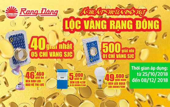 Chương trình Khuyến mại "Ấm áp mùa đông - Lộc vàng Rạng Đông