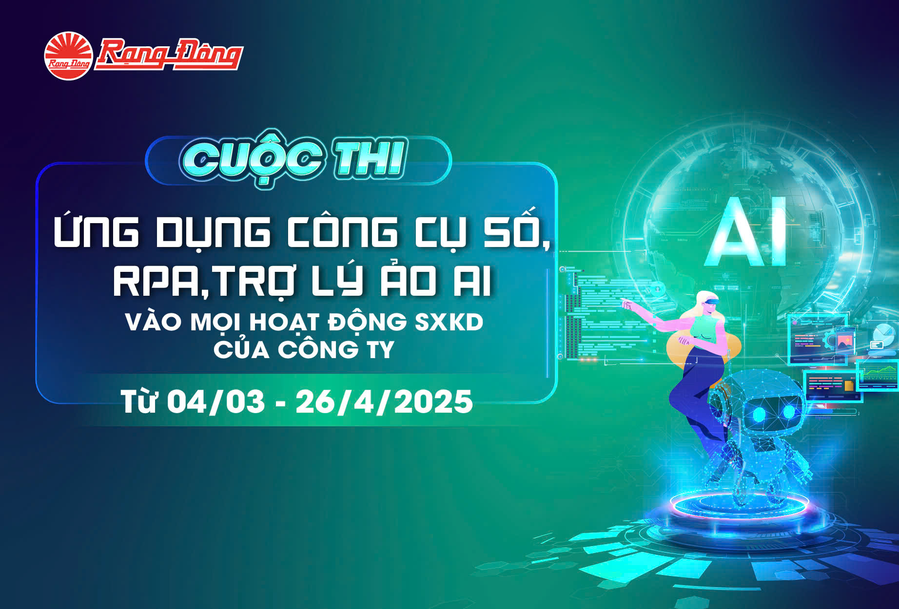 Kế hoạch tổ chức cuộc thi ứng dụng công cụ số, RPA, trợ lý ảo AI vào mọi hoạt động SXKD của Công ty