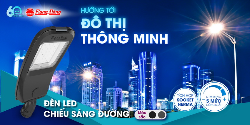 Đèn đường Rạng Đông hướng tới đô thị thông minh