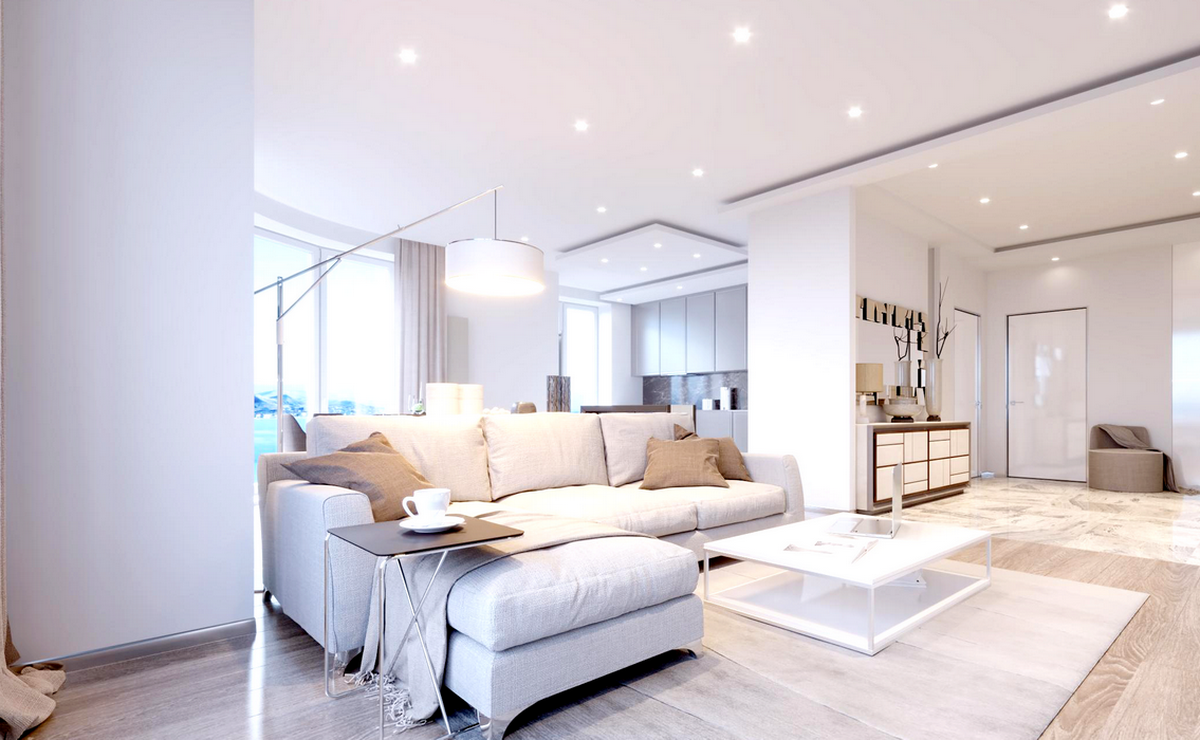 Đèn LED Downlight âm trần chiếu sáng phòng khách