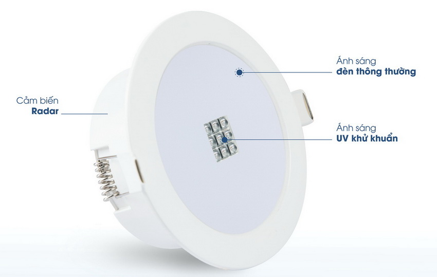 Đèn Downlight diệt khuẩn 7w Rạng Đông