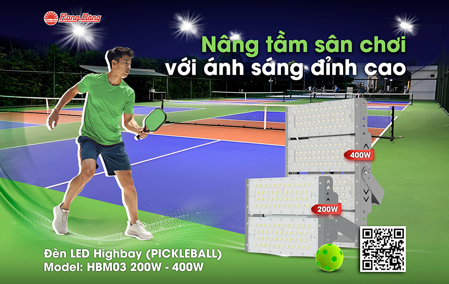 Pickleball bùng nổ - Nâng tầm sân với ánh sáng đỉnh cao