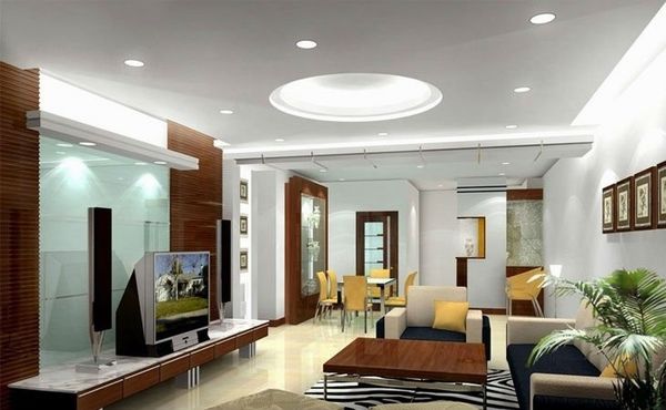 Đèn LED panel tròn chiếu sáng phòng khách