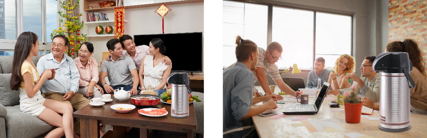 Ứng dụng phích cà phê Rạng Đông