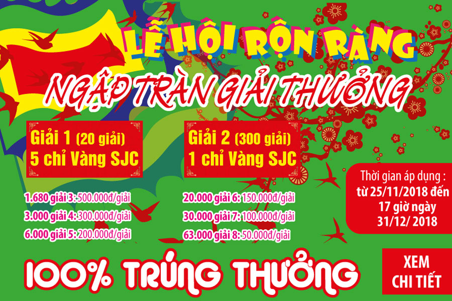 Chương trình Khuyến mại "Lễ hội rộn ràng - Ngập tràn quà tặng"