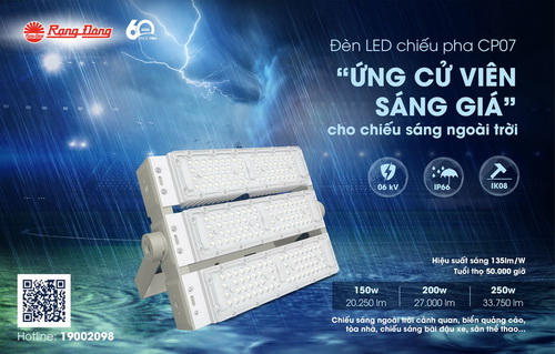 Đèn chiếu pha cp07: ứng cử viên sáng giá cho chiếu sáng ngoài trời