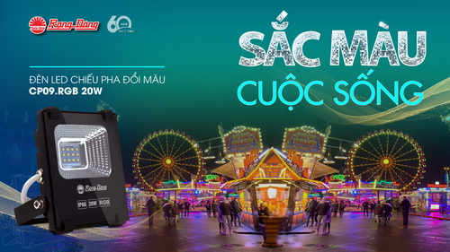 Đèn chiếu pha CP09.RGB 20W – Lựa chọn hoàn hảo cho chiếu sáng trang trí ngoài trời