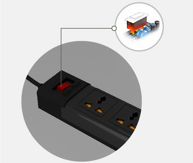 Ổ cắm kéo dài tích hợp cầu chị tự ngắt chống quá tải
