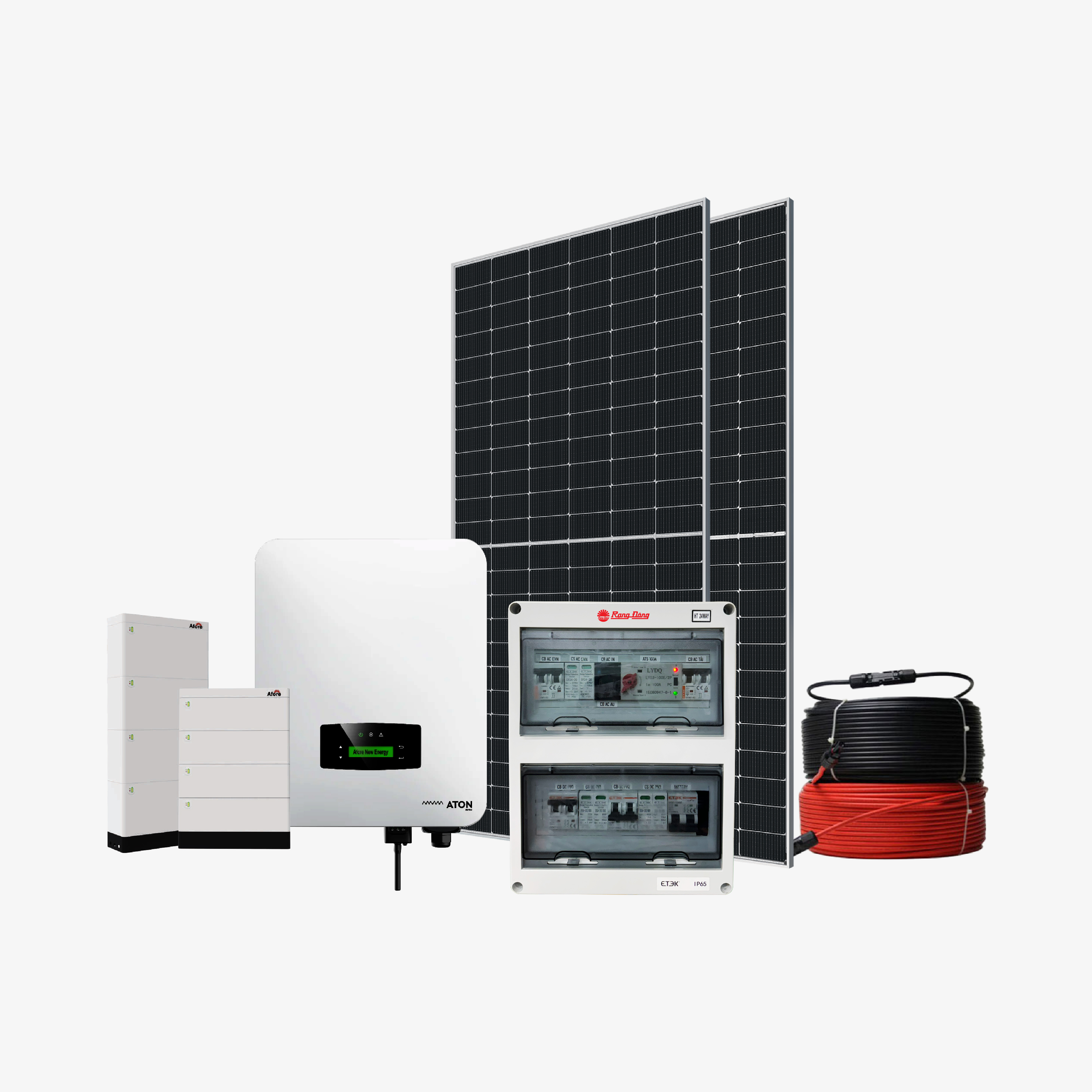 Hệ thống điện năng lượng mặt trời mái nhà 1 pha có lưu trữ 3.8KW