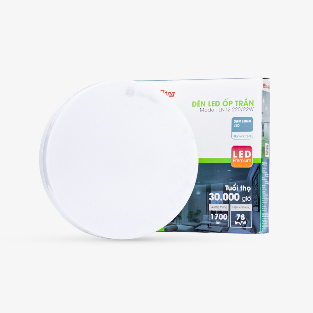 Đèn LED ốp trần tròn đế nhôm
