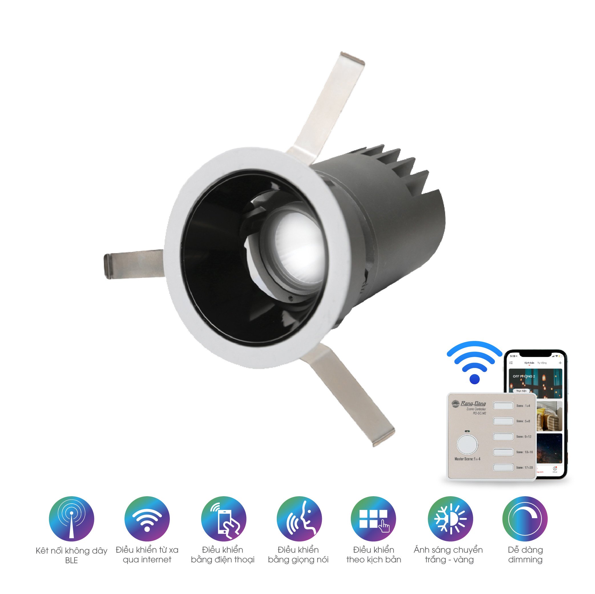 Đèn LED âm trần Downlight thông minh