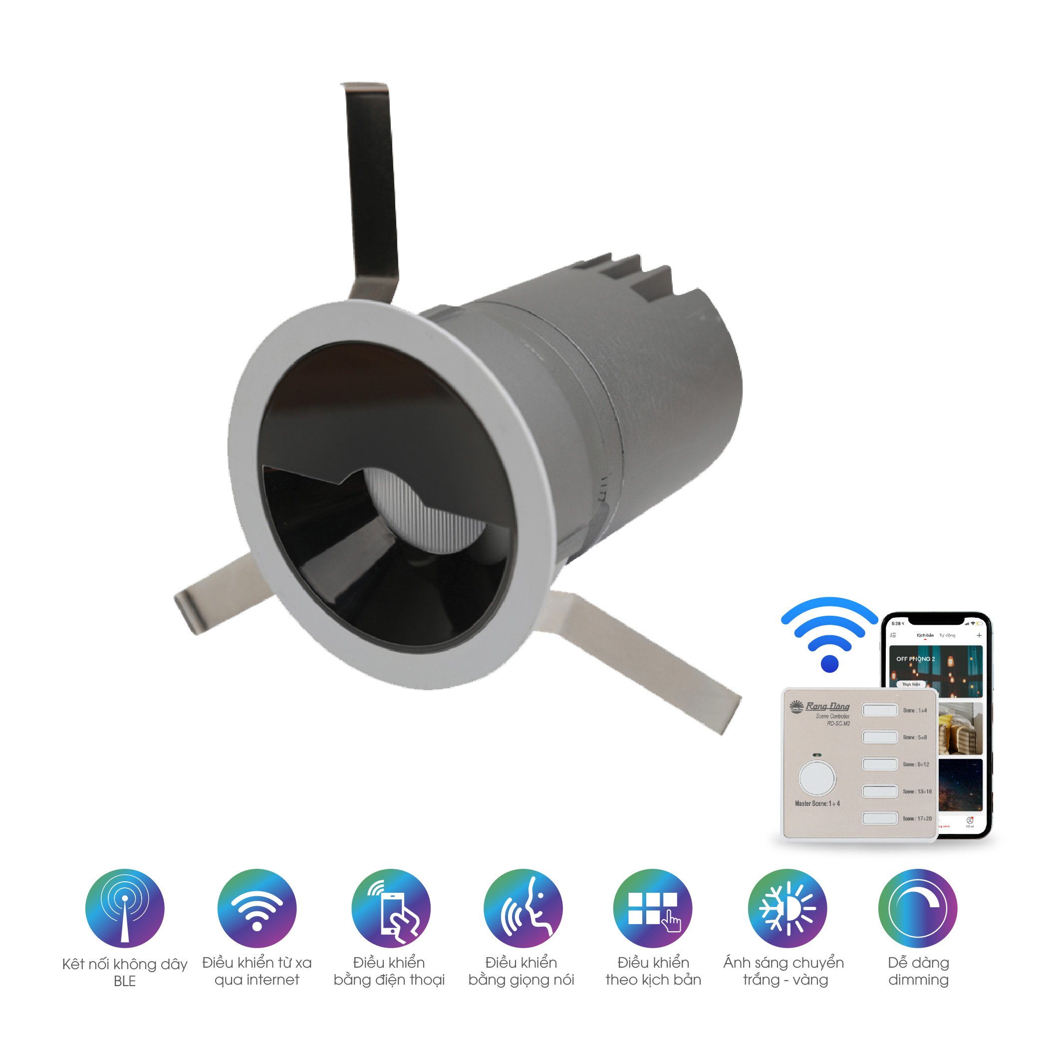 Đèn LED âm trần Downlight thông minh