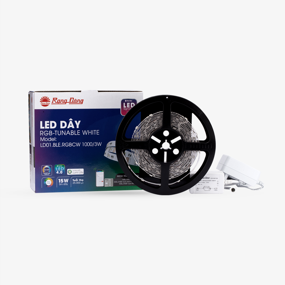 Đèn LED dây RGBCW 16 triệu màu Bluetooth