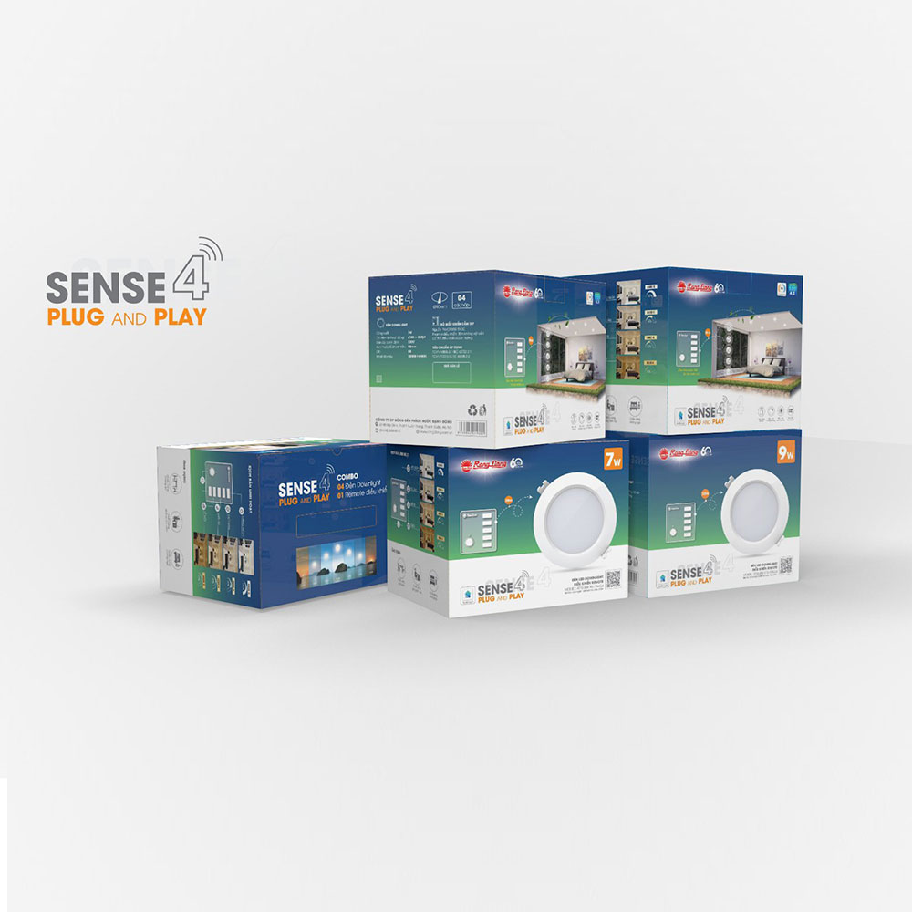 Bộ combo đèn Downlight thông minh sense